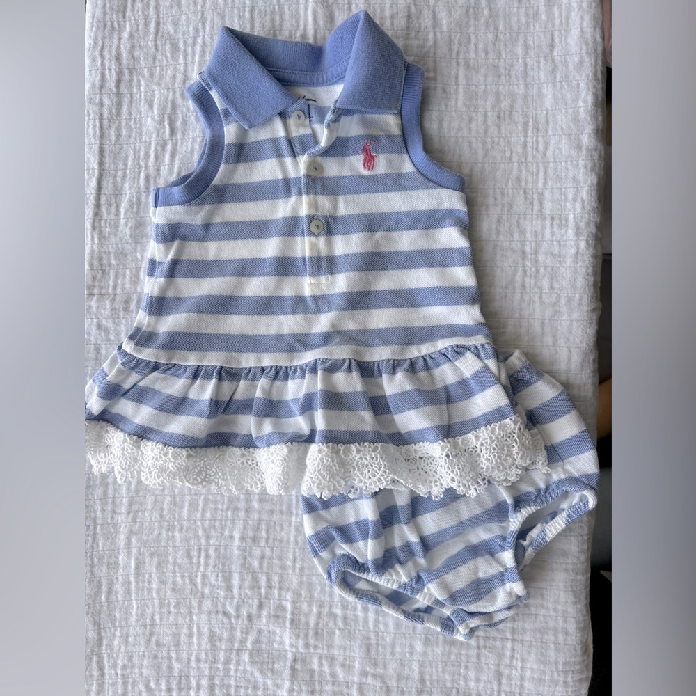 Ralph Lauren - Size 3m - Dress with diaper cover